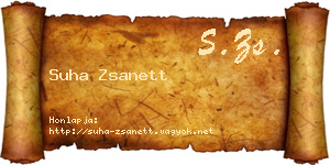 Suha Zsanett névjegykártya